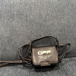 Off-White Black Crossbody Bag with Logo